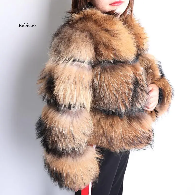 Winter New Environmental fox fur coat  short section warm thickening fake fox fur jacket fashion luxury slim real fur coat women