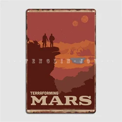 Terraforming Mars Metal Sign Cinema Living Room Wall Customize Plates Tin Sign Posters