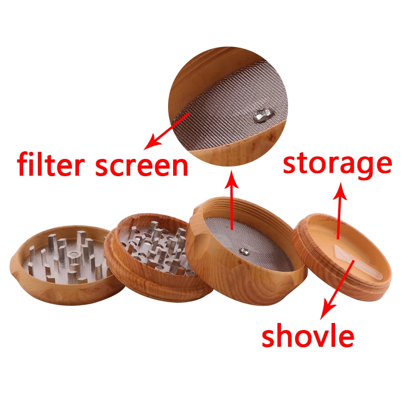 Three Size 4 Layers Resin Tobacco Herb Smoke Grinders CNC Teeth Herbal Spice Crusher for Smoking Accessories