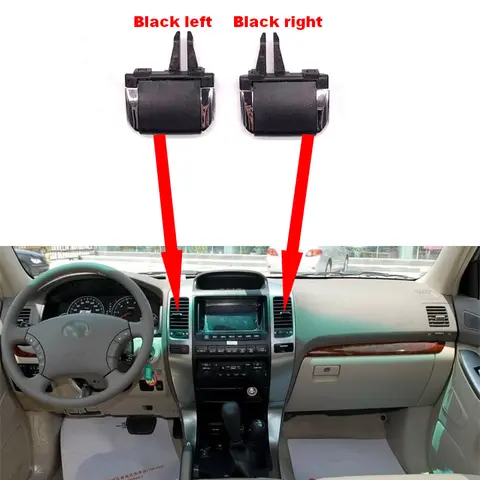 Для Toyota Land Cruiser Prado LC120 2003-2009 гг., выпускное отверстие для кондиционера, вентиляционные отверстия для кондиционера, зажим для ремонта, аксессуары