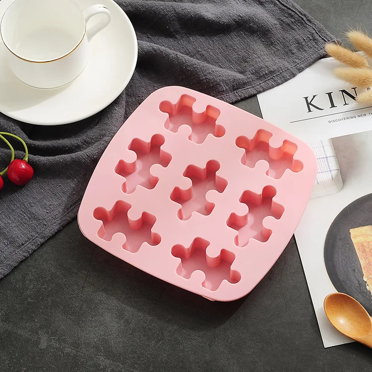 1pc Puzzle Design Silicone Cake Chocolate Ice Mold DIY Fondant Cake Decorating Tools Ice Cube Tray