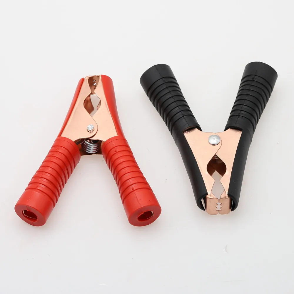 2PCS Hot Car Alligator Clips Battery Clamps Crocodile Clip 100A Red Black