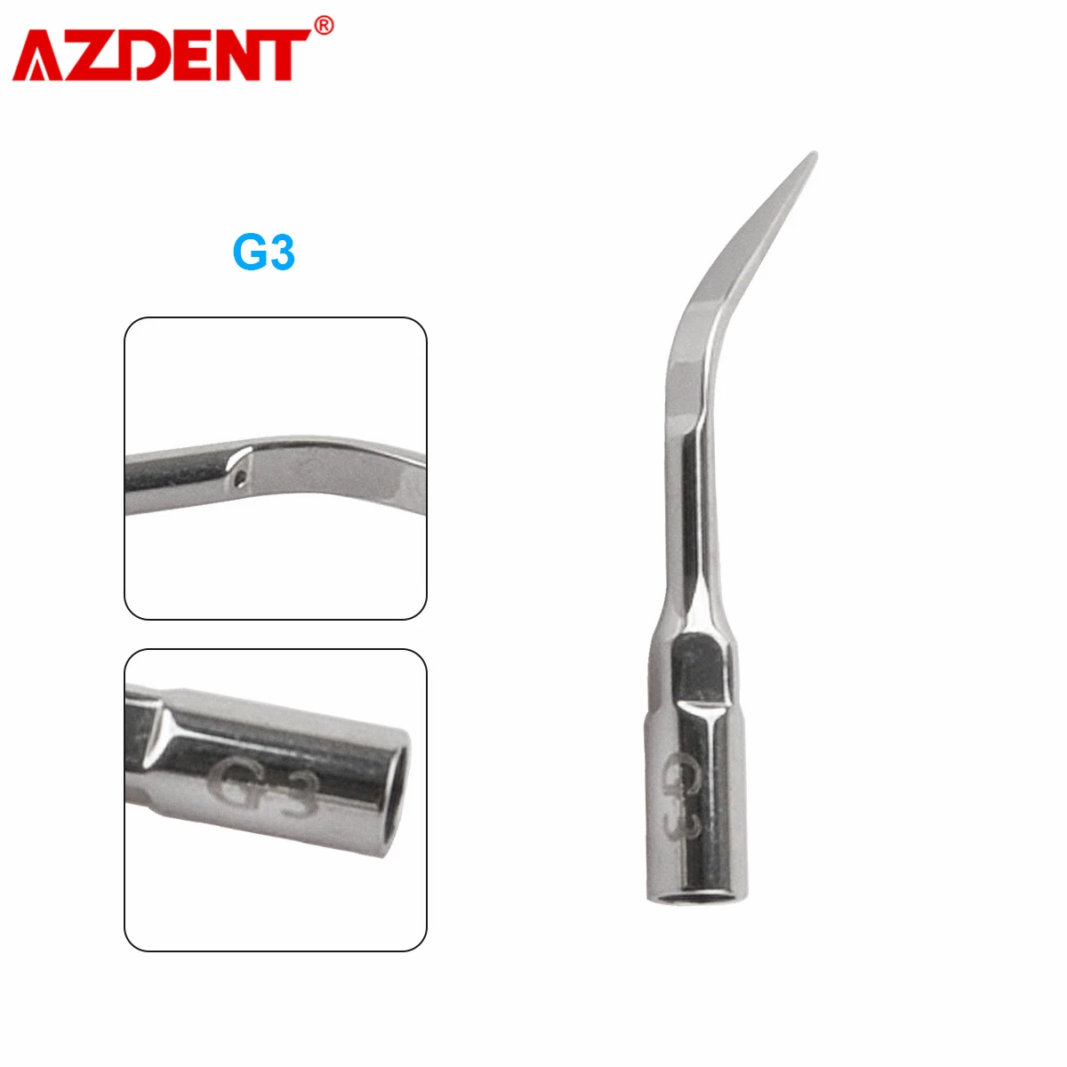 AZDENT-puntas de escalador Dental, 1 unidad, escalador Dental, endodoncia, Punta G P E para EMS, escaladores ultrasónicos de pájaro carpintero