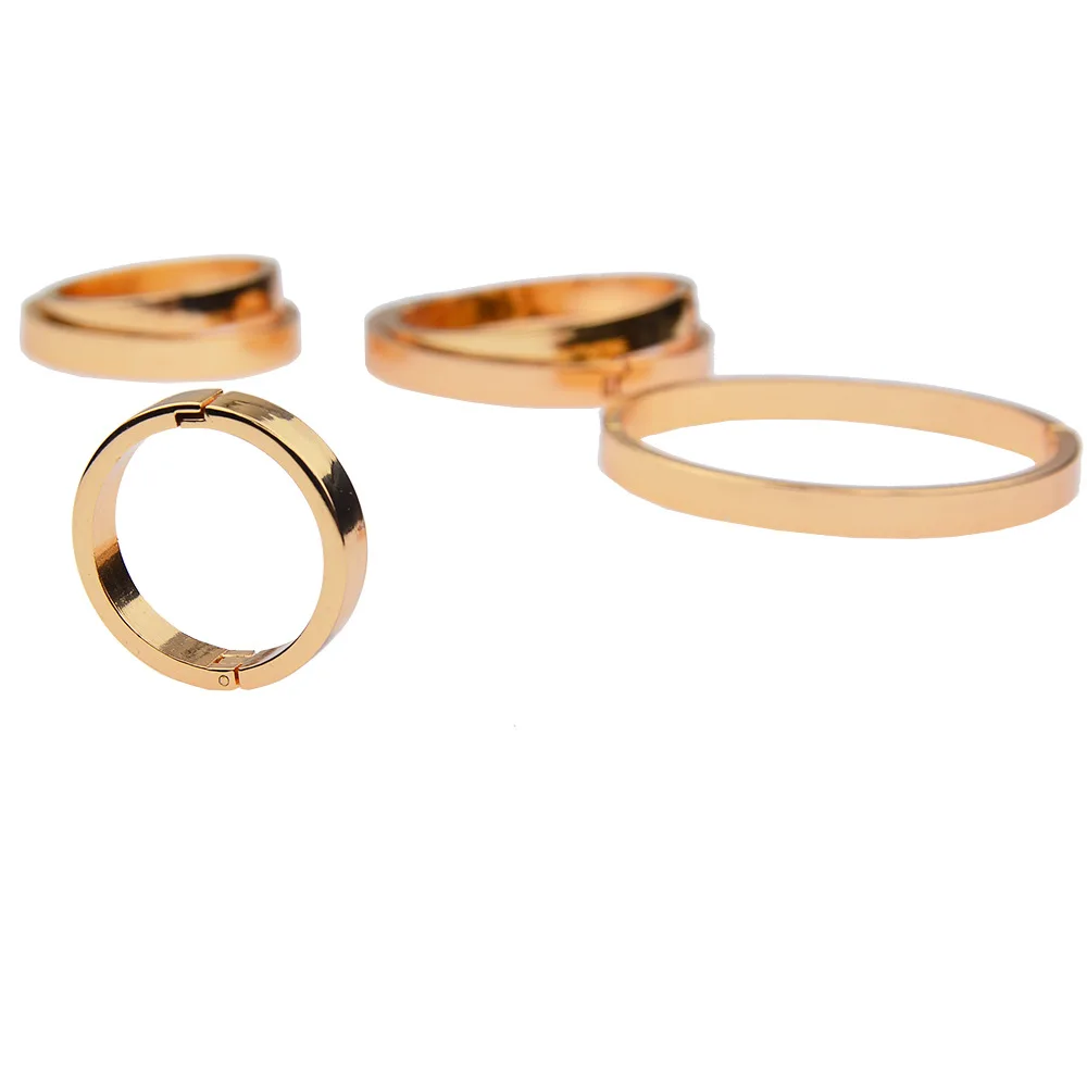 Gold Metal Cock Ring para homens, Penis Ring, sexo adulto, homem retarda a ejaculação, Lock, Semen Delay, Sex Toy, 5 tamanhos