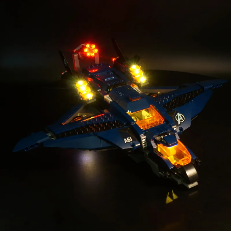 EASYLITE LED-Lichtset für 76126 Endgame Ultimate Quinjet Blocks, nur Ziegel, Beleuchtungsset, Modell nicht im Lieferumfang enthalten