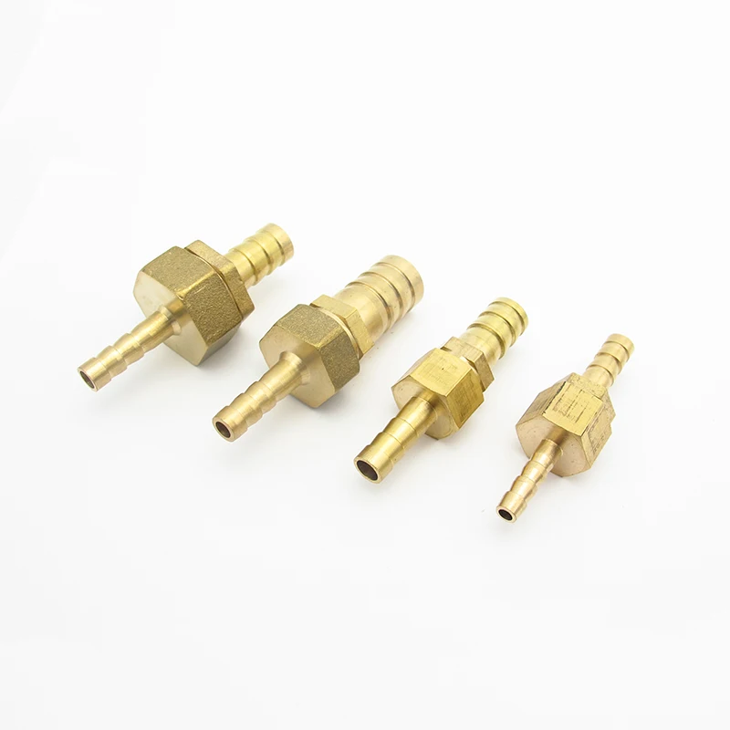 4mm 6mm 8mm 10mm 12mm 14mm 16mm 19mm 2 Way Straight Hose Barb Brass Barbed Union Pipe Fitting Reducer Coupler Connector Adapter