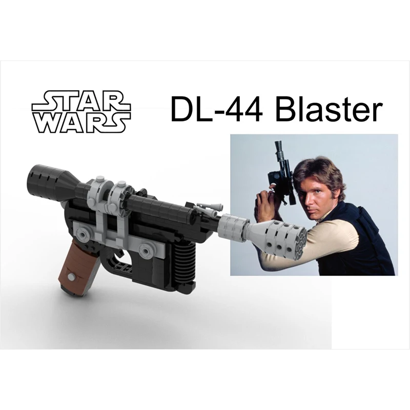 Boy Gifts MOC Building Blocks Creative Han Solo DL-44 Shock Wave Pistol Model Small Particle  Children's Puzzle Toy