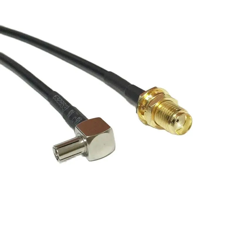 Extensión de antena 3G TS9, Conector de ángulo recto a SMA hembra, tuerca Jack RG174, Cable Pigtail de 20CM y 8 pulgadas, venta al por mayor, envío rápido, nuevo, 1 unidad