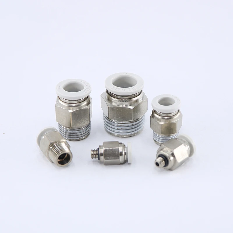 1 pcs Pneumatic quick-release trachea quick connector metric thread straight through APC4/6-M5PC8-M6/M8/M10M12M16