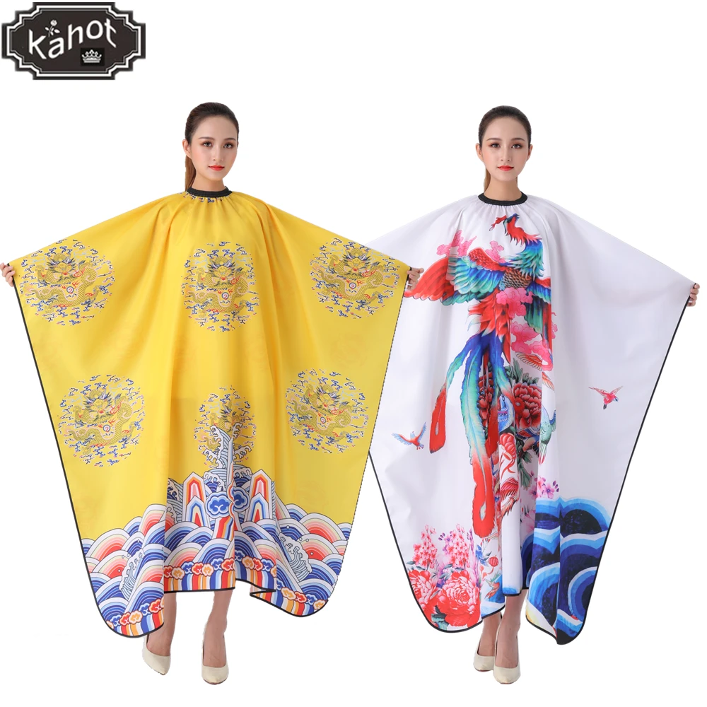 

Hairdresser Apron Hair cut Cape Gown Hairdress Hair Salon Chinoiserie printed barber profession Hair Cut Dye hair Apron