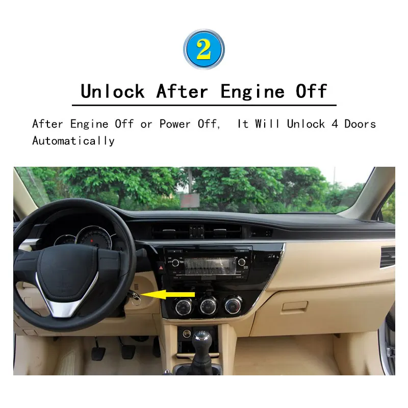Für Toyota Corolla/Aqua/Camry/Prado/RAV4/CROWN/CHR/LEVIN/Cruiser/verso/VIOS Auto Auto OBD Plug Und Play Speed Lock Entsperren Gerät – Detail 2