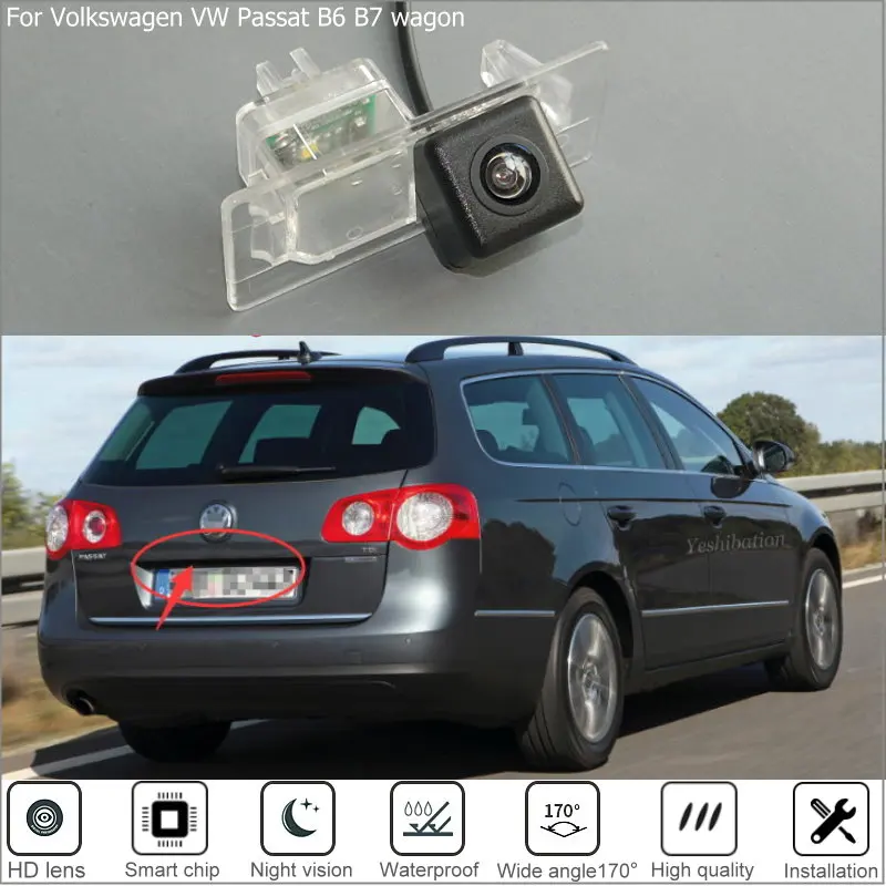 

Автомобильная камера заднего вида для Volkswagen VW Passat B6 B7 wagon 2006 2007 2008 2009 2010 HD CCD камера ночного видения для парковки