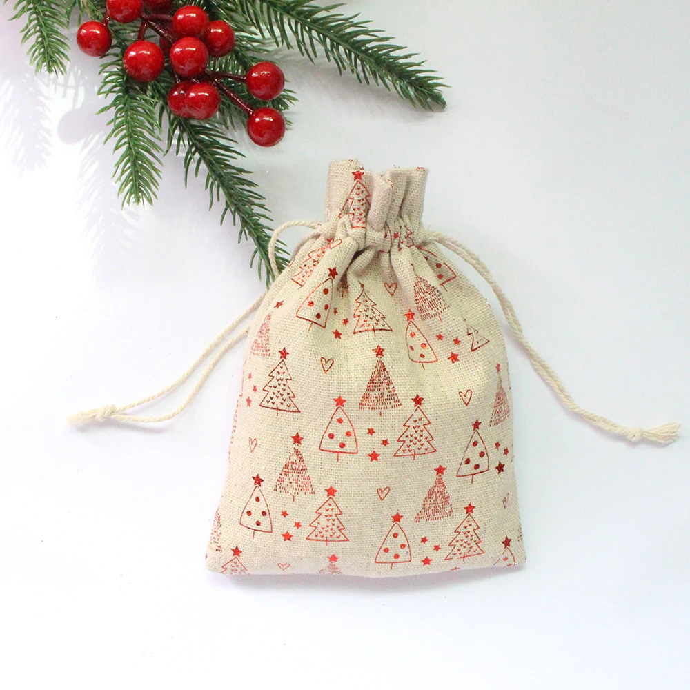 

Gift Bag Jewelry Packaging Bags Drawstring Velvet Burlap Jute Cotton Bag Star Christmas Pouches Sachet Can Customized Logo