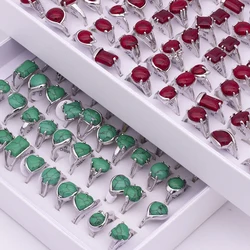 25PCS/LOT Mix Styles Fashion Stone Rings for Women's Jewelry Party Ring wholesale dropshipping