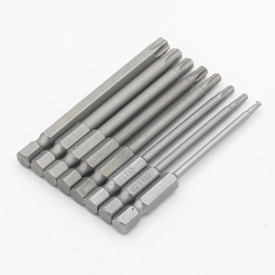 1Pc 75mm long T6-T40 Magnetic Torx Screwdriver Bits Set Electric Screwdriver head T6,T7,T8, T10, T15, T20, T25, T27, T30, T40