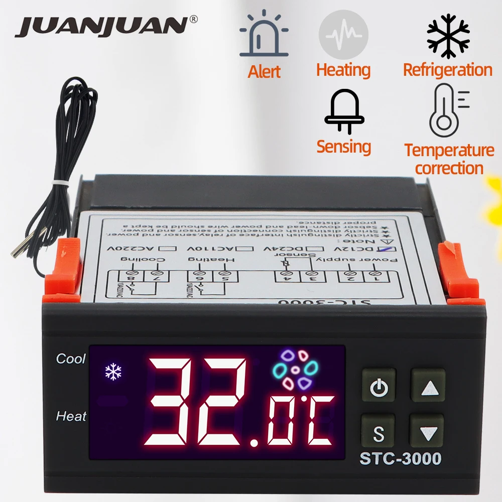 

STC-3000 Thermostat Temperature Controller 12V 24V 220V Digital Heater Cooler Incubator Thermometer Sensor Hygrometer 40% off