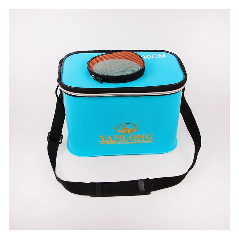 High Quality 2 Color 30/35/40/45/50cm Outdoor EVA Bucket Folding Bucket Portable Camping Hiking Bucket With Handle Fishing Bags