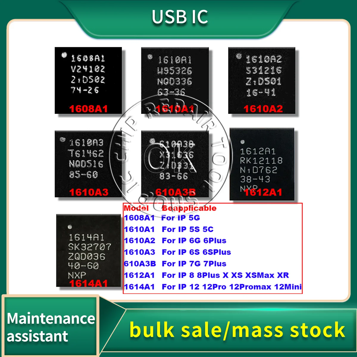 New U2 USB Tristar IC 1614A1 1612A1 610A3B 1610A3 1610A2 1610A1 1608A1 For IP5 5S 6 6S Plus 7 7P 8 8P X XS XSM XR 11 12