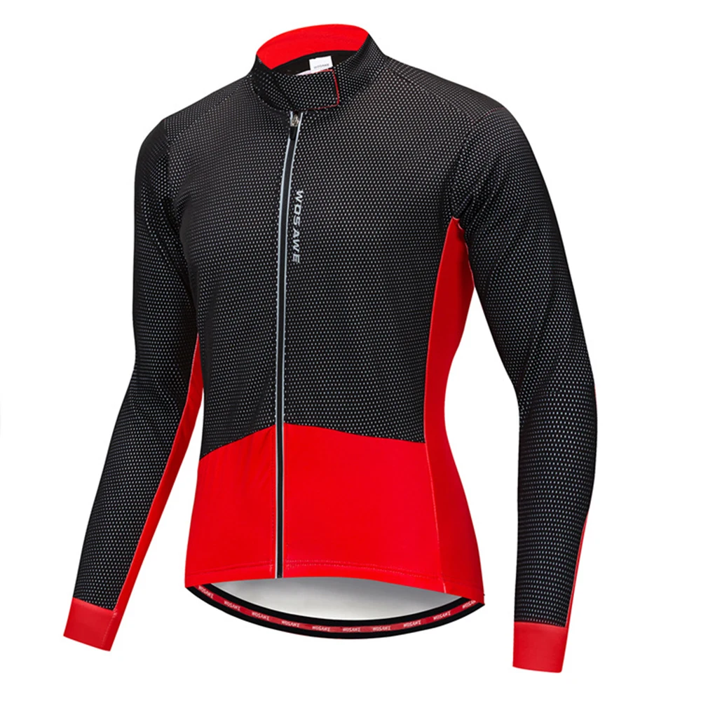 Autumn Winter Warm Breathable Long-sleeved Jacket Cycling Warm Fleece Coat Bicycle Mountain Bike Downhill Motorcycle Jersey Men