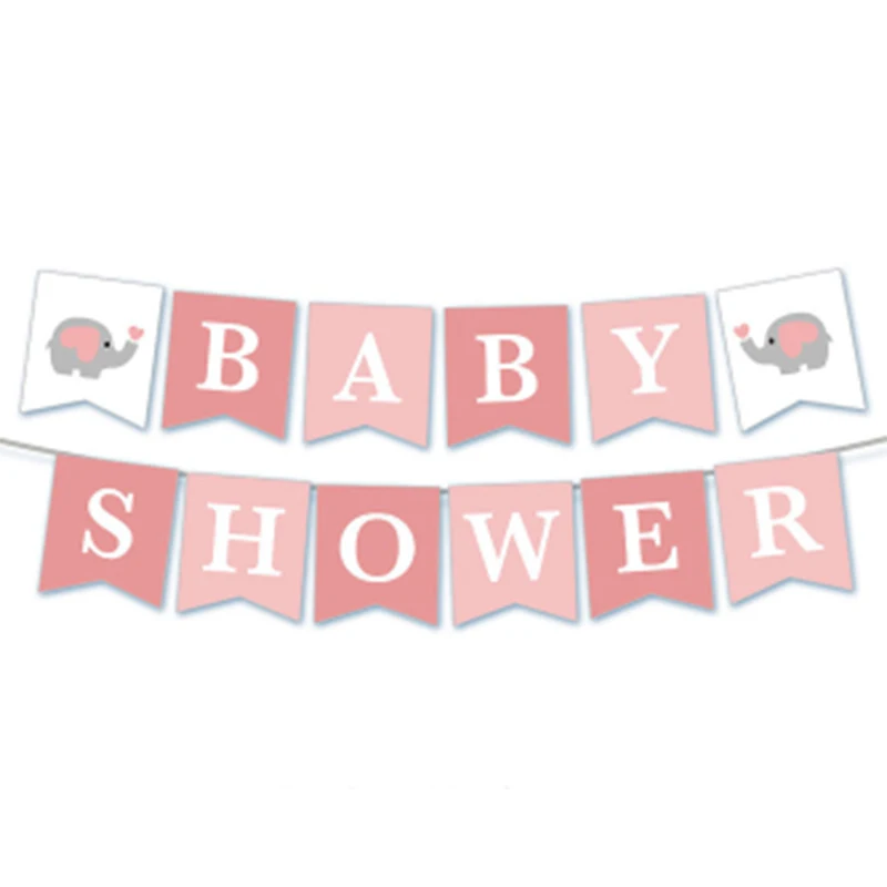 It's A Boy It's A Girl Elephant Banner Bunting Christening Garland Baby Shower Gender Reveal Party Decorations for Baby Boy Girl image 3