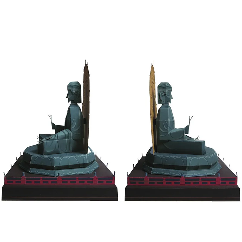 ญี่ปุ่นพระพุทธรูป Todaiji 3D กระดาษ House Papercraft DIY Art Origami อาคารผู้ใหญ่ Handmade Craft ของเล่น QD-198