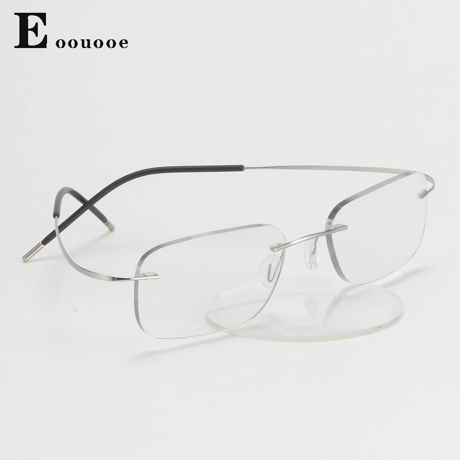 

2 g Rimless Light Weight Titanium Women Prescription Glasses Frame Men Optical Eyeglass Spectacles