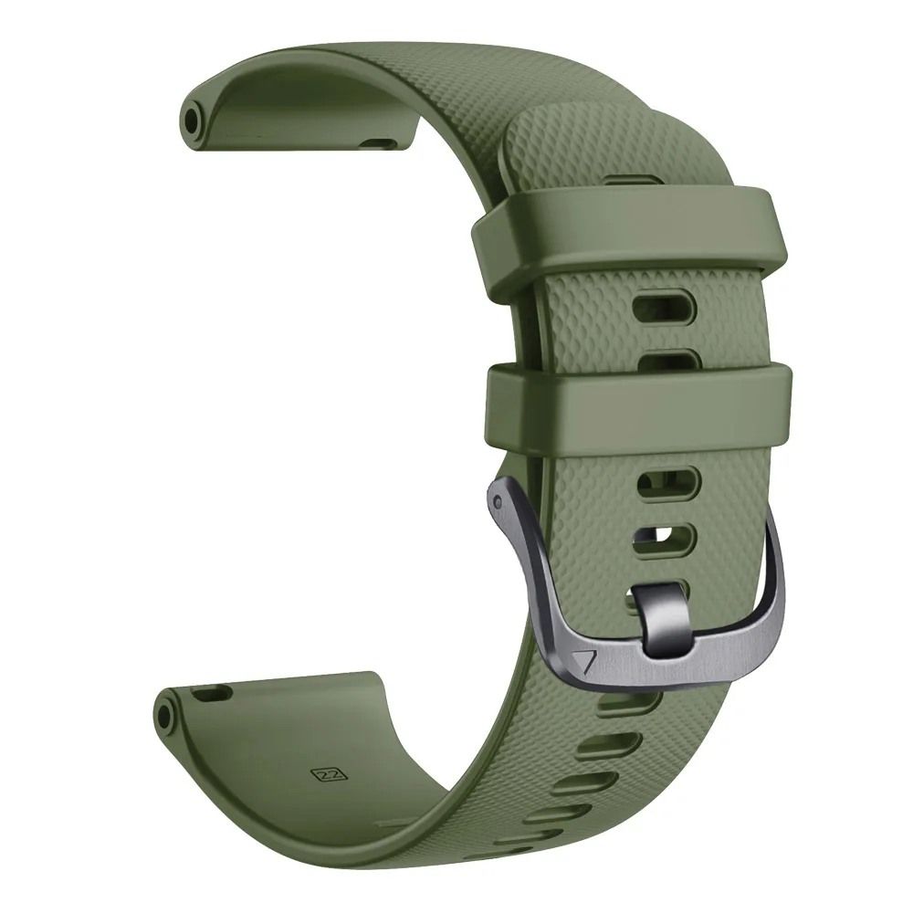 20 22Mm อย่างเป็นทางการสำหรับ Garmin Vivoactive 3 4 Venu 2 Plus Forerunner 955 255 745 245 645ซิลิโคนสร้อยข้อมือ