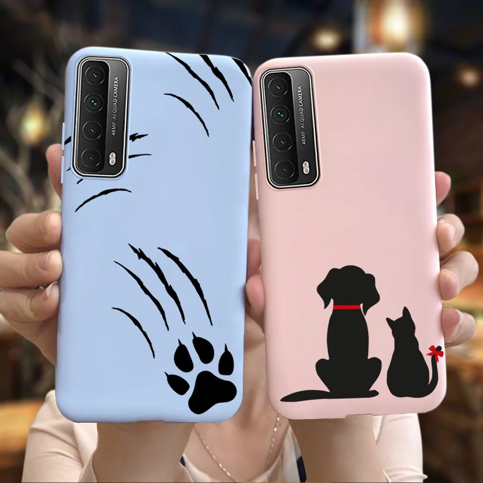 For Case Huawei P Smart 2021 Cover PPA-LX2 6.67 inch Candy Painted Fundas Slim Matte Soft TPU Phone Shell For P Smart 2021 Coque