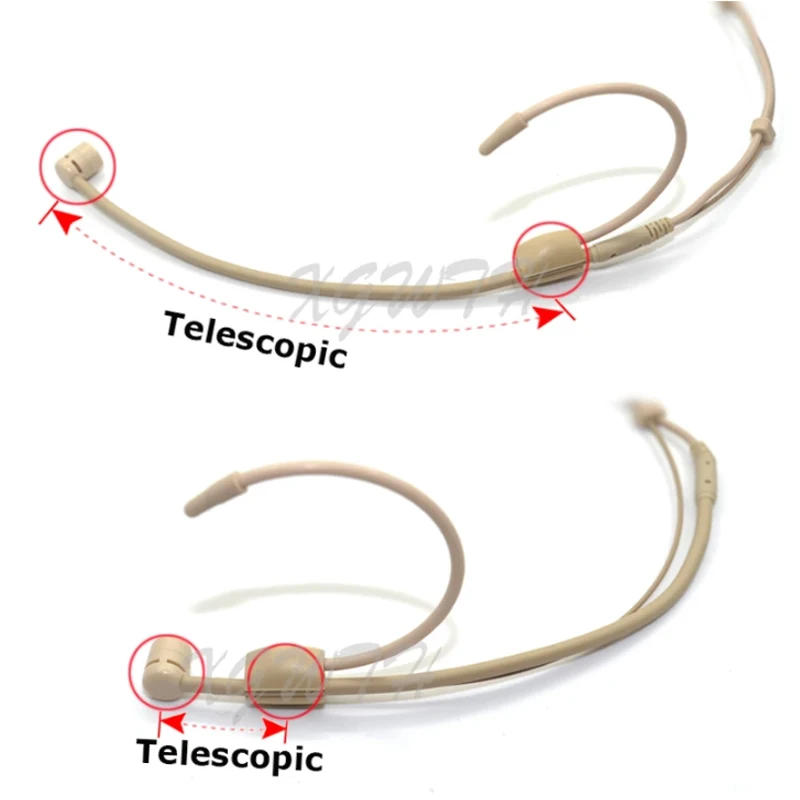 مزدوج فوق الأذن سماعة ميكروفون عقال رئيس يرتدي هيئة التصنيع العسكري ل Shure Sennheiser AKG MiPro الصوت تكنيكا 4Pin 3Pin TA4F 3.5 مللي متر