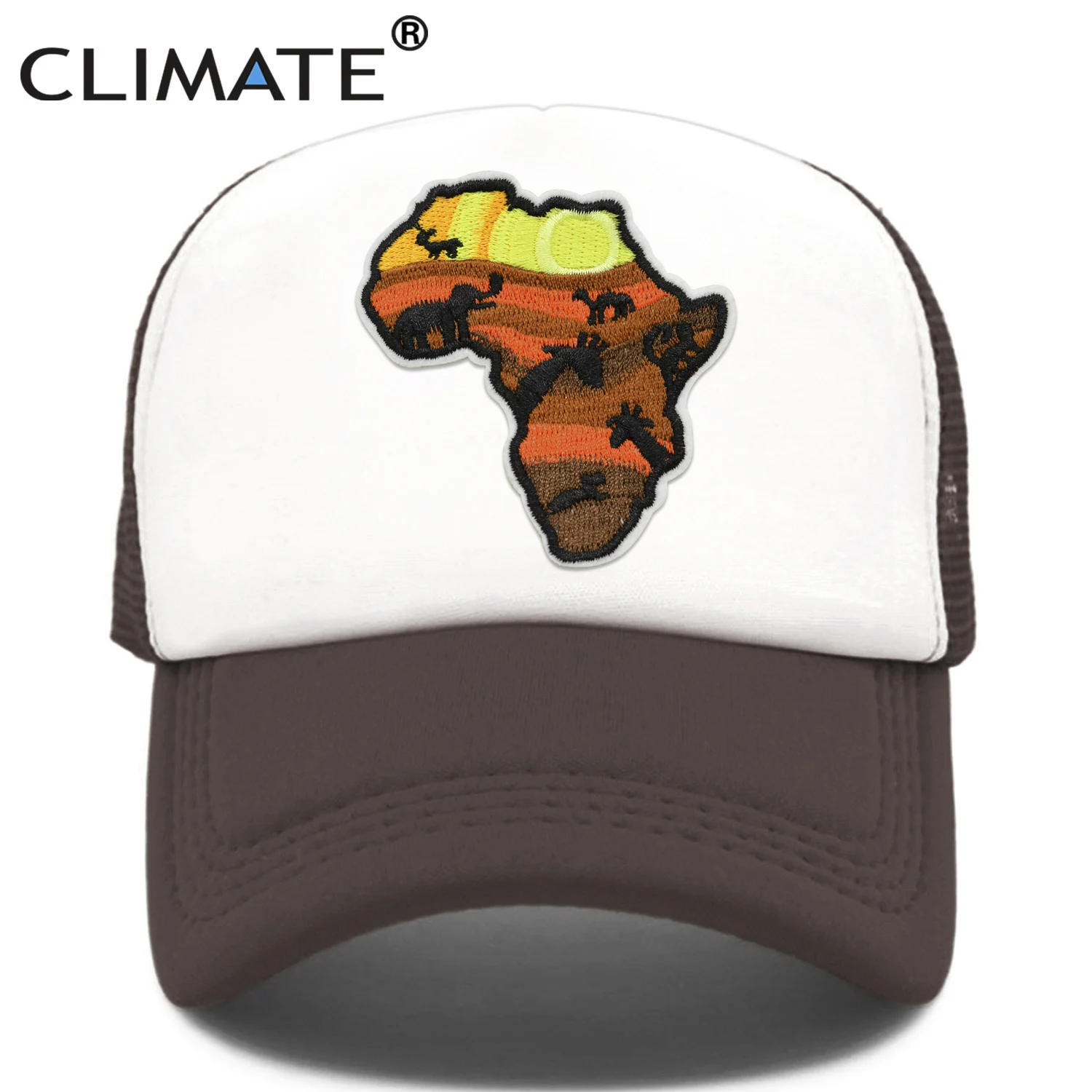 

CLIMATE Africa African Trucker Cap Africatrek Africa Map Savanna Trip Tours Cap Hat Wildlife Animal Trucker Caps Mesh Cap Hat