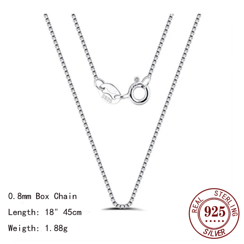 Somilia Box Chain Necklace Silver 18K Gold 5