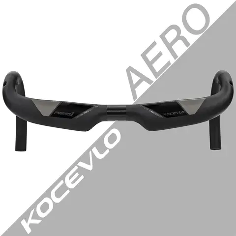 KOCEVLO carbon fiber bicycle handlebar Reduce resistance bent bar strengthen bike parts 380/400/420/440mm inner routing