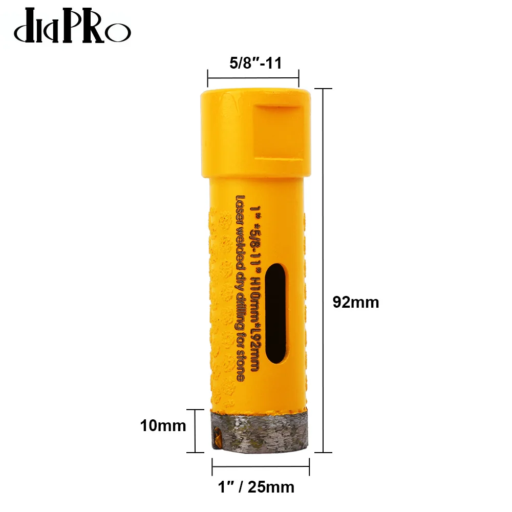 Mèches diamantées pour le granit, 25-50mm, pour la Protection extérieure et intérieure de la pierre, scie cloche soudée au Laser