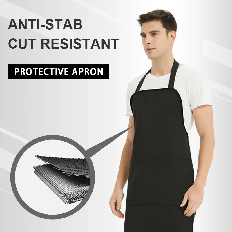 Protective Apron Anti Cut Stab Resistant Steel Worker Glass Processing and Slaughterhouse Security Work