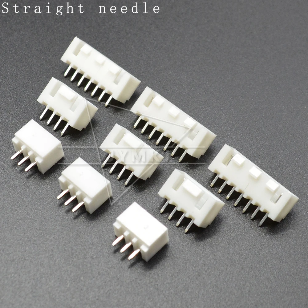 50Pcs/lot XHB 2.54MM Connector with Buckle 2/3/4/5/6 Pin 7P 8P 2.54mm Male Socket Straight Pin with Buckle Connectors