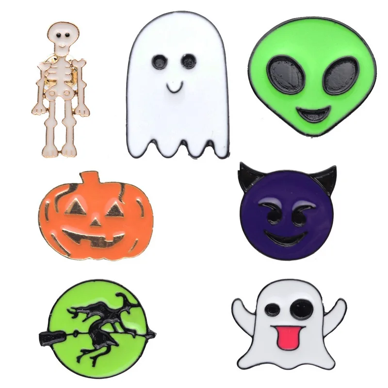 Ghost Alien Pin Cute Ghost Monster Alien Badge Brooch Lapel Pin Cartoon Jewelry Gift Brooches