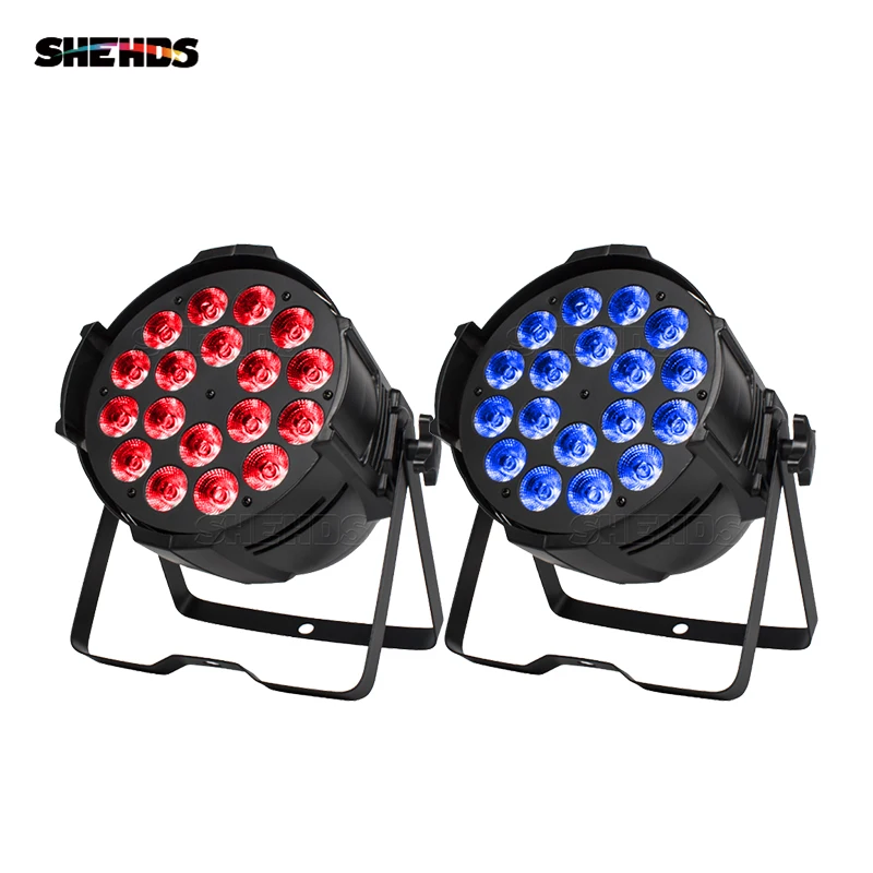 2pcs 18x18W RGBWA+UV Big Aluminum Alloy LED Par Lighting 18x12W DJ Disco Party Theaters Nightclub Bar Stage & Dj SHEHDS