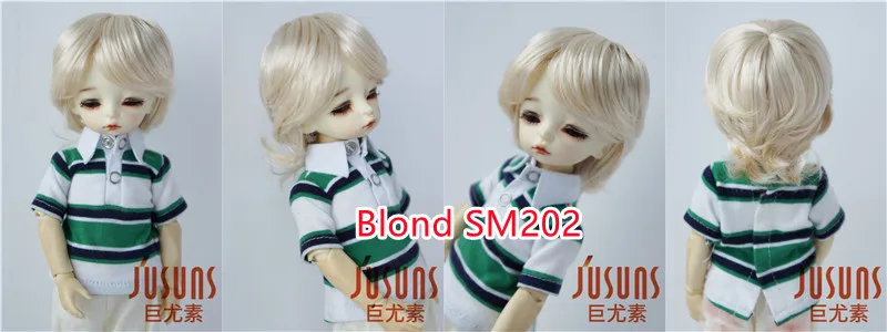 Doll Wigs JD075 1/6 1/8 1/4 1/3 Short Boyish Cupid Curls Synthetic Mohair BJD Wigs 5-6' 6-7' 7-8' 8-9' OB11 YOSD Doll Hair