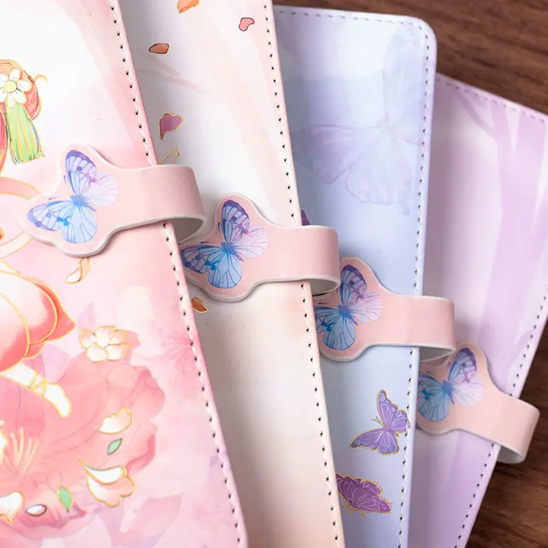 96 Page Cute Notebook Magnetic Buckle Color Page Student Manual Ledger Notepad Diary Book Office Accessories  Student Planner