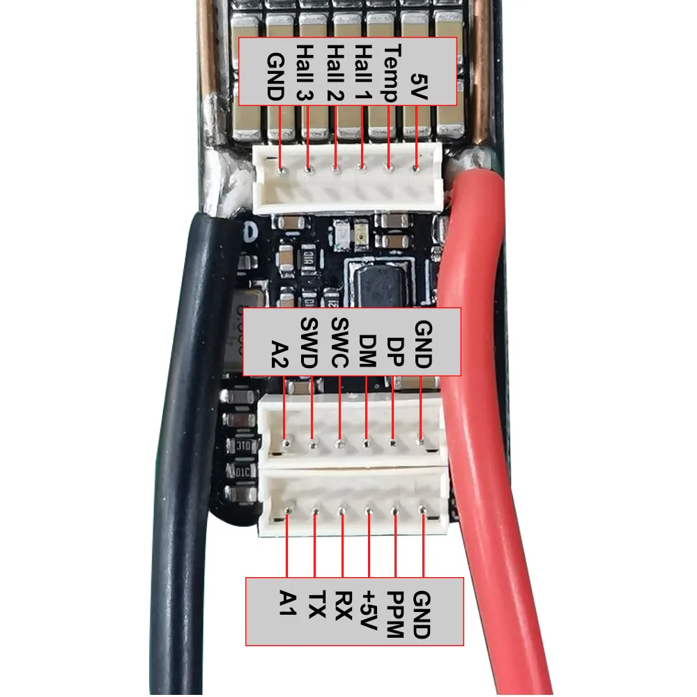 Imagem -05 - Maytech Mini Vesc 30a 35g Controlador de Velocidade para Braço Comum Robótico Minúsculo Robótico com Base em Vesc6.0 Foc Vesc Faça Você Mesmo rc Carro