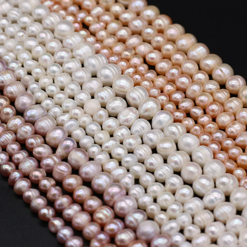 100% Natural Freshwater Pearl Beads Fine pearls Punch Loose Beads For DIY Women Elegant Bracelet Necklace Earring Jewelry Making