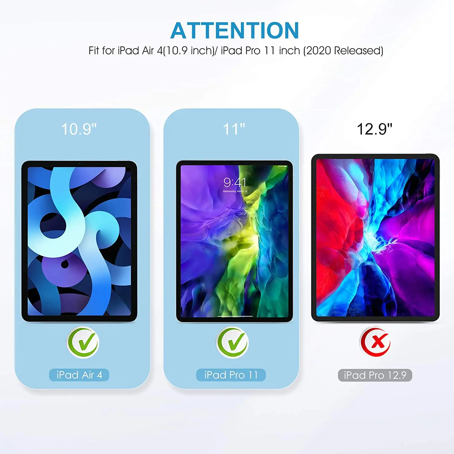 Tablet Tempered Glass Screen Protector Cover for Apple iPad Air 4 2020 10.9 inch/ iPad Pro 11 2018/ iPad Pro 11 2020