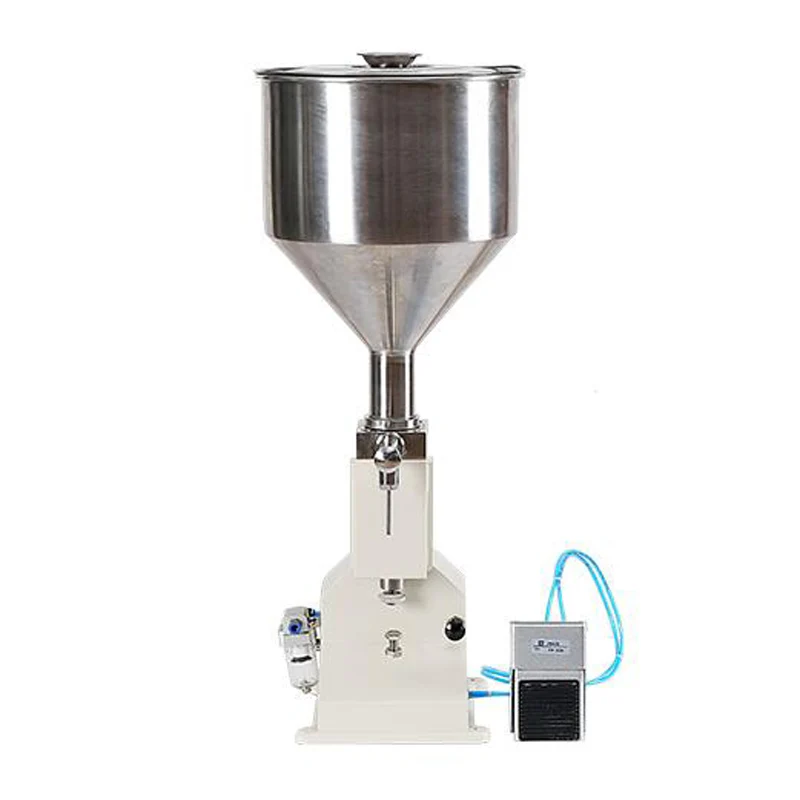 Small size paste filling machine pneumatic foot control cleanser toothpaste shampoo small dosage machine