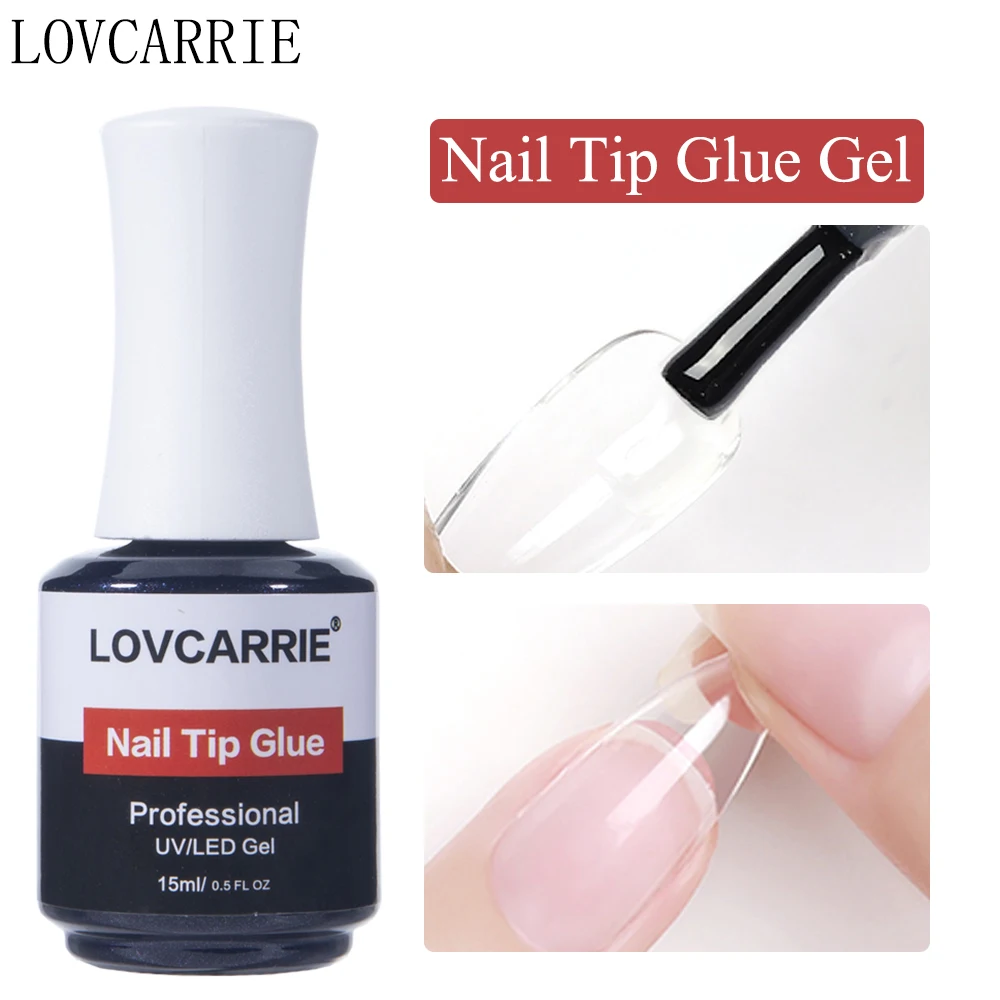 

LOVCARRIE Strong Nail Glue for False Nail Tips 15ML Professional Sticky Glue Gel Polish Adhesive Gum for Manicure Extensions NEW