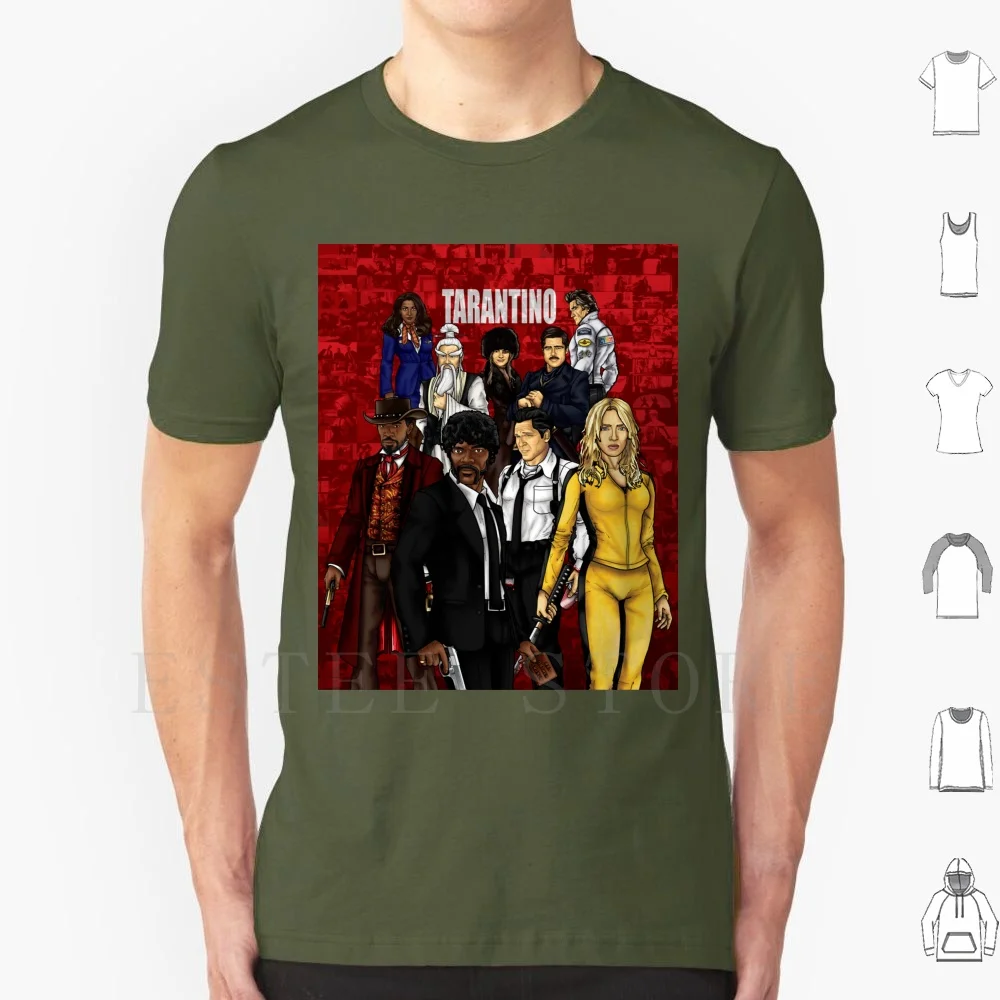Tarantino T Shirt DIY Big Size 100% Cotton Quentin Tarantino Pulp Fiction Django 8 Kill Bill Film Brad Pitt Death Proof Mr