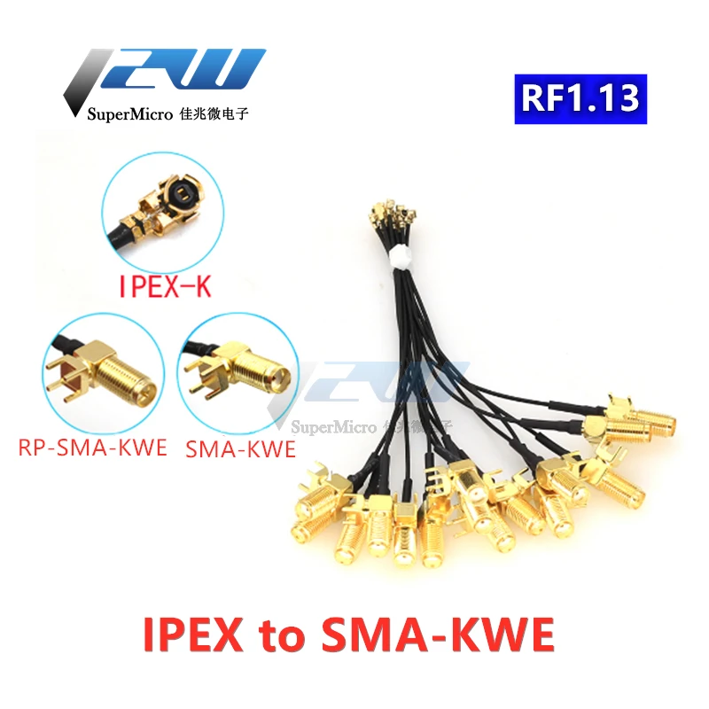 

5Pcs/Lot Antenna Converter Cable U.FL/IPX/IPEX to SMA Female Connector RG1.13 Pigtail Cable SMA Plugboard IPEX to SMA-KWE 5cm-1M