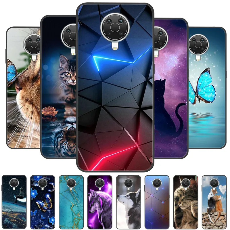 For Nokia G20 Case Cat Wolf Painted Soft Silicone Phone Cases for Nokia G10 2021 Back Cover For  Nokia G20 G10 Coques Fundas