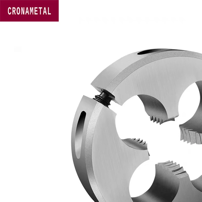 CRONAMETAL Ajustável Hss Metric Die, Ferramentas De Rosqueamento Da Mão Direita, Rosca Redonda, M1-M20