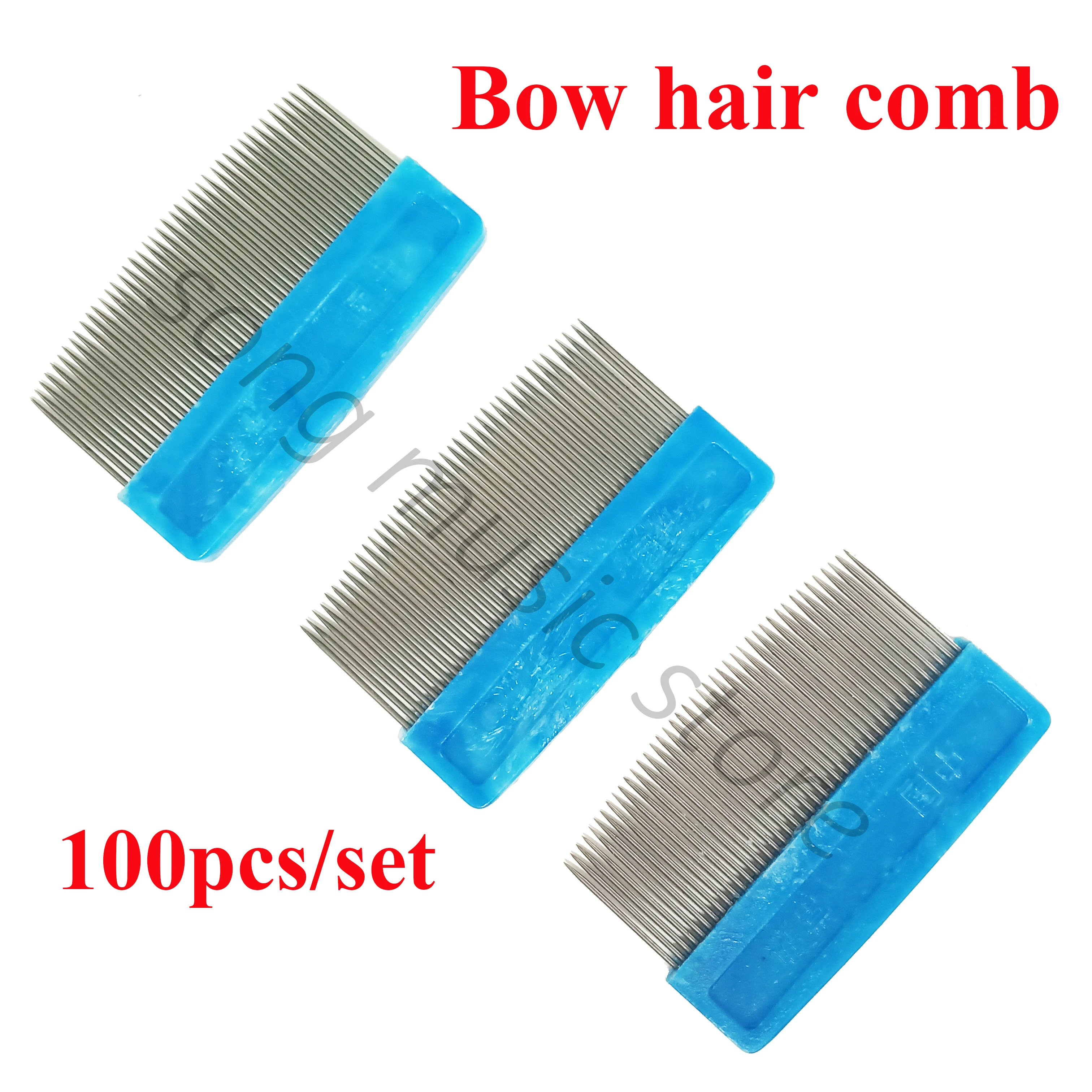 100pcs Horse  Hair Comb Horsehair Brush Tools For Clean 42 pins Bow Hair Brushes Pin Brush violin accessariesWeaving comb