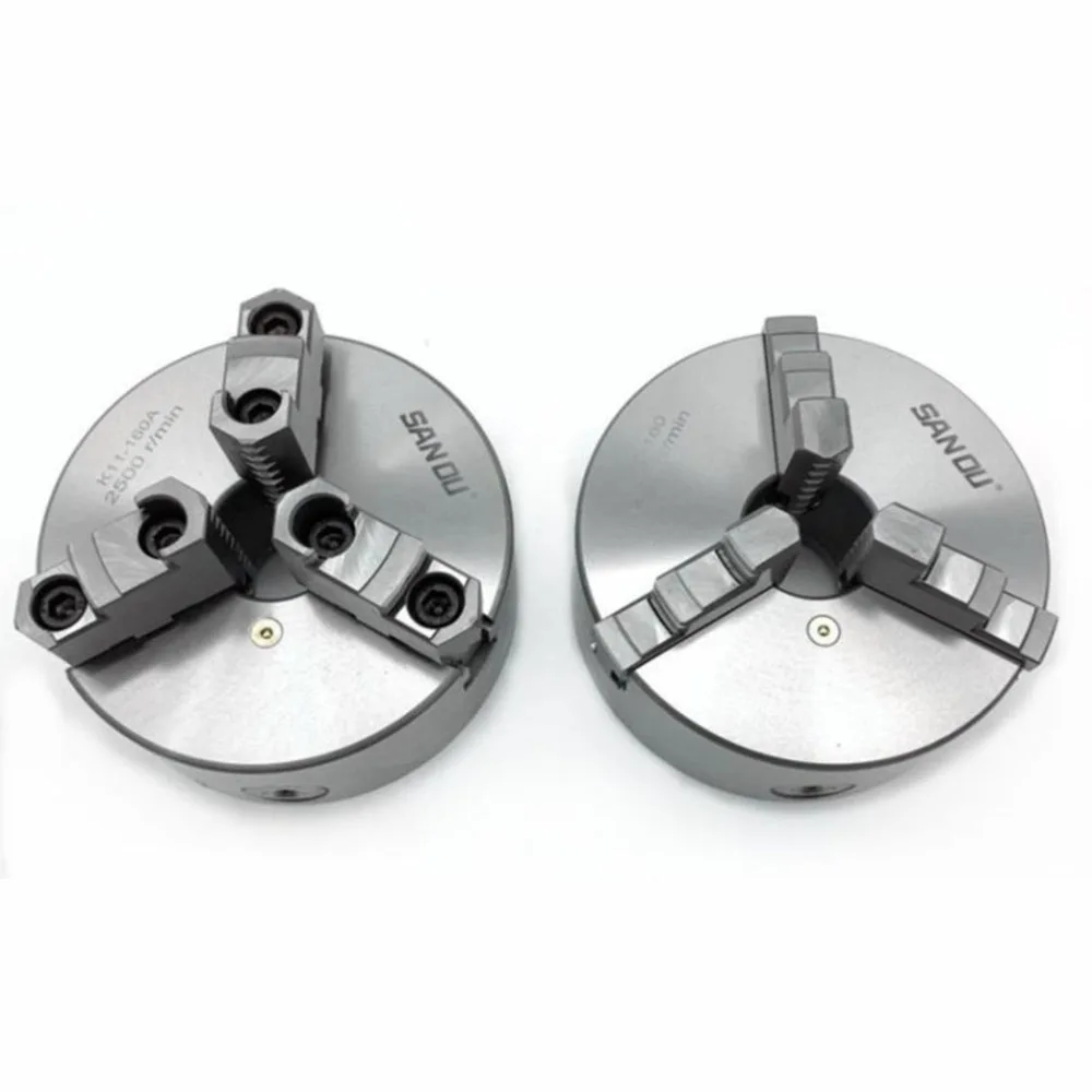 3 Jaw Lathe Chuck 80mm 100mm 125mm 130mm 160mm 200mm Self-Centering Metal Chuck CNC Metalworking Tool